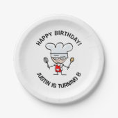 Bakken Verjaardagsfeestje borden met schattige car Papieren Bordje (Voorkant)