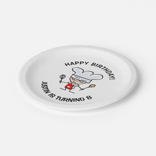 Bakken Verjaardagsfeestje borden met schattige car Papieren Bordje (Gekanteld)