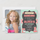 Bakken verjaardagsfeestje taart decoreren foto kaart (Voorkant)