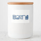 bakken voedselcontainer etiket (Voorkant)