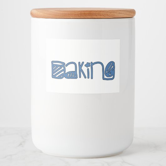 bakken voedselcontainer etiket (Voorkant)