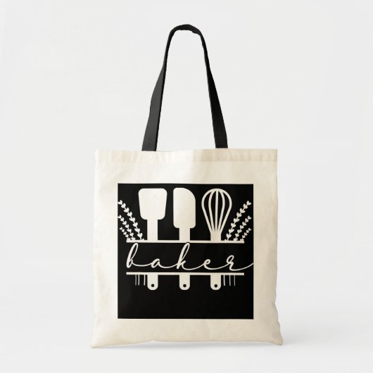 bakken voor bakkergebak met bakgereedschap tote bag (Voorkant)