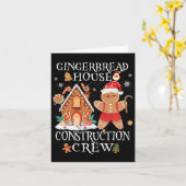 Bakken Xmas Gingerbread Huis Bouw Crew De Kaart (Gele Bloem)