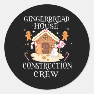 Bakken Xmas Gingerbread Huis Bouw Crew De Ronde Sticker