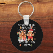 Bakken Xmas Gingerbread Huis Bouw Crew De Sleutelhanger (Voorkant)