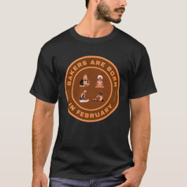 Bakken zijn geboren in februari alternatieve ontwe t-shirt