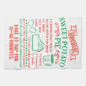 Bakken, zoete aardappeltaart recept keukenhanddoek (Horizontaal)