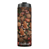 Bakkendag Gemberkoek Patroon Thermosbeker (Voorkant)