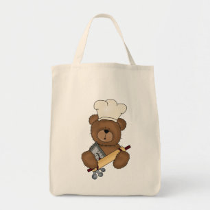Bakkende Beer Canvas tas