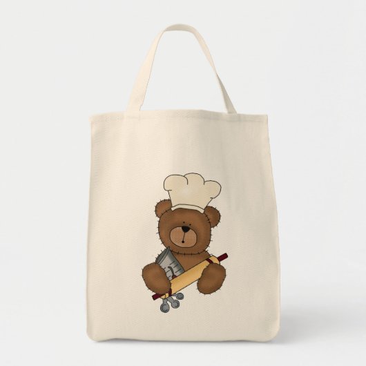 Bakkende Beer Canvas tas (Voorkant)