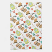 Bakkende harten theedoek (Verticaal)