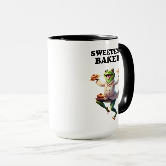 bakker 4 kikker, kok, pad, AI gegenereerde mok (Voorkant rechts)