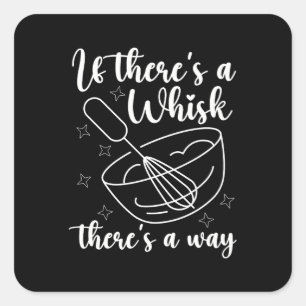 Bakker als er een whisky bakken bakkerij taart vierkante sticker