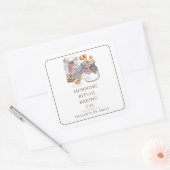 Bakker ambachtbakkerij  vierkante sticker (Envelop)