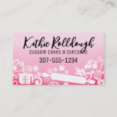 Bakker bakgereedschap gebak chef rolpen visitekaartje (Voorkant)