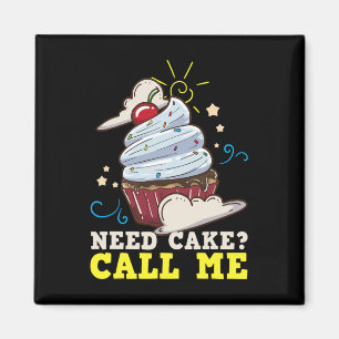 Bakker Baking Cake Cupcake Gift Magneet