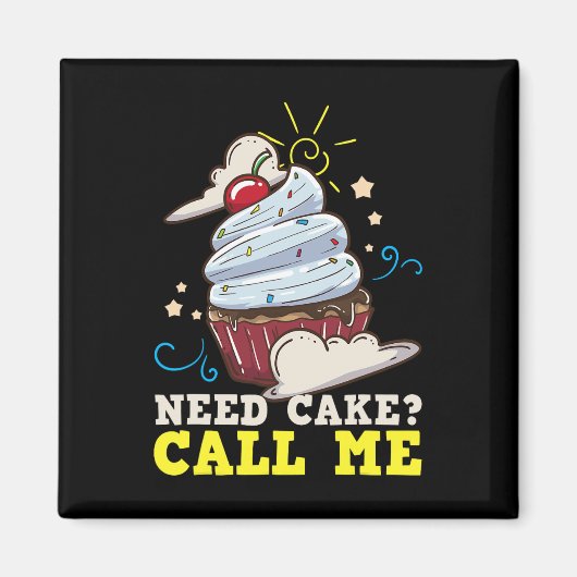 Bakker Baking Cake Cupcake Gift Magneet (Voorkant)