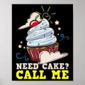 Bakker Baking Cake Cupcake Gift Poster (Voorkant)