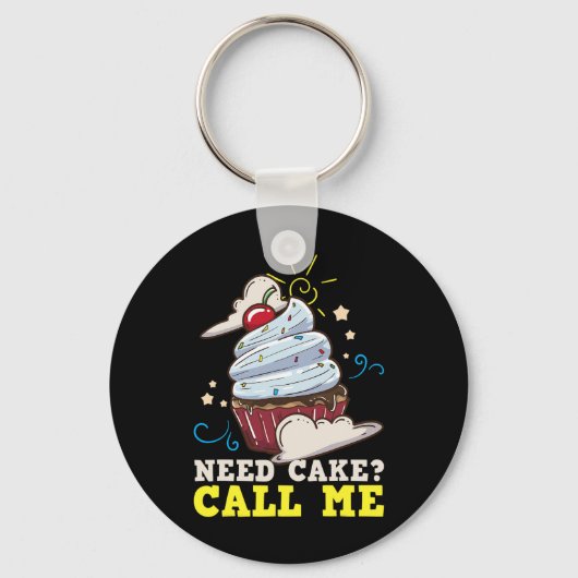 Bakker Baking Cake Cupcake Gift Sleutelhanger (Voorkant)