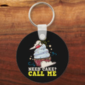 Bakker Baking Cake Cupcake Gift Sleutelhanger (Voorkant)