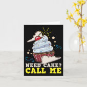 Bakker Bakken Cake Cupcake Cadeau  Kaart (Gele Bloem)