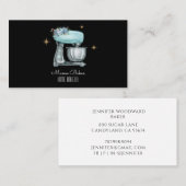 Bakker bakken Waterverf gebak chef-kok zwart Visitekaartje (Voorkant / Achterkant)