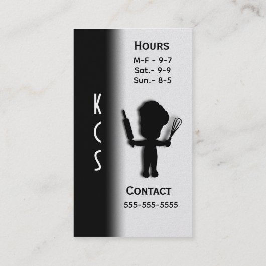 Bakker / Bakken Wit Visitekaartje (Achterkant)