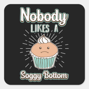 Bakker Bakkerij Bakken Cake Brood Bak Gift Idee Vierkante Sticker