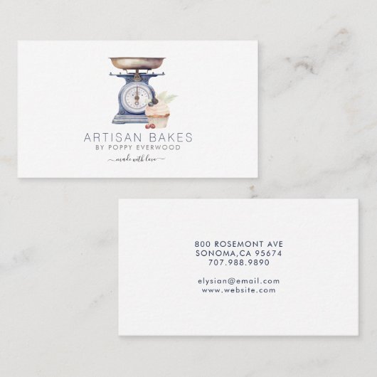  bakker bakkerij banketbakker visitekaartje (Voorkant / Achterkant)