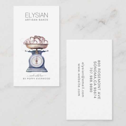  bakker bakkerij banketbakker visitekaartje (Voorkant / Achterkant)