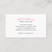 Bakker Bakkerij Frosting Druppels Strooien Visitekaartje (Achterkant)