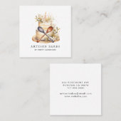 Bakker Bakkerij Gebak Chef Cake keukengerei Vierkante Visitekaartje (Voorkant / Achterkant)