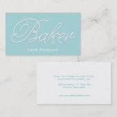 Bakker Bakkerij Gebak Chef Icing Typografie Visitekaartje (Voorkant / Achterkant)