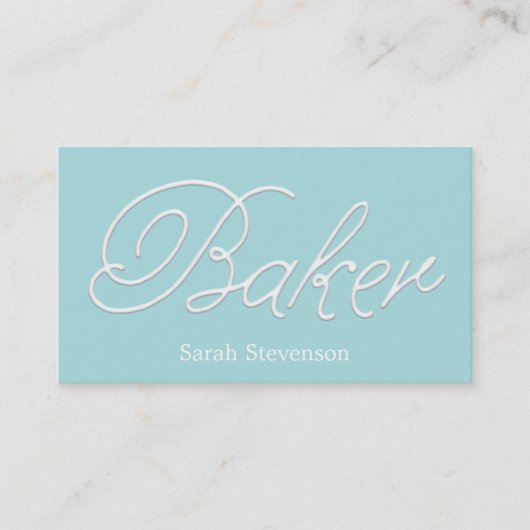 Bakker Bakkerij Gebak Chef Icing Typografie Visitekaartje (Voorkant)