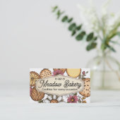 Bakker bakkerij koekjes bloemen collage visitekaartje (Staand voorkant)