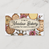 Bakker bakkerij koekjes bloemen collage visitekaartje (Voorkant)