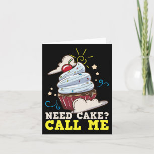 Bakker bakt cake Cupcake cadeau  Kaart
