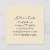  bakker banketbakker bakkerij cateringtaart vierkante visitekaartje (Achterkant)