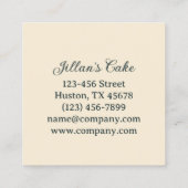  bakker banketbakker bakkerij cateringtaart vierkante visitekaartje (Achterkant)