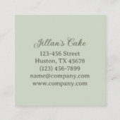  bakker banketbakker bruidstaart vierkante visitekaartje (Achterkant)