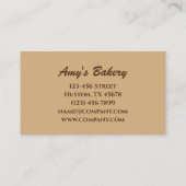 bakker banketbakker croissant broodbakkerij visitekaartje (Achterkant)