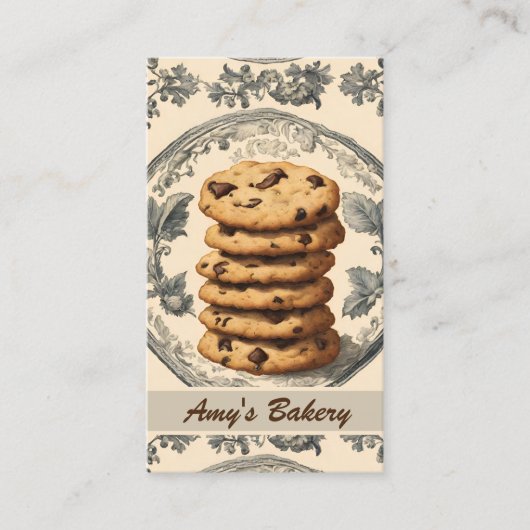  bakker banketbakker taart koekjesbakkerij visitekaartje (Voorkant)