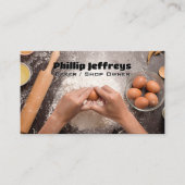 Bakker bereidt wat brood visitekaartje (Voorkant)