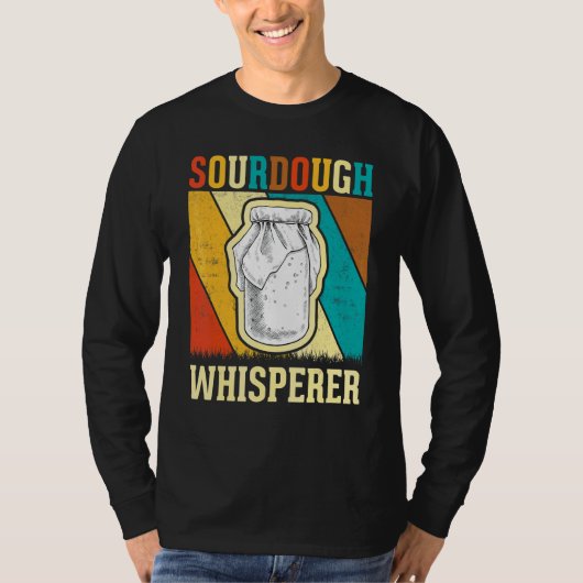 Bakker Broodmaker Retro Sourdough Whisperer T-shirt (Voorkant)