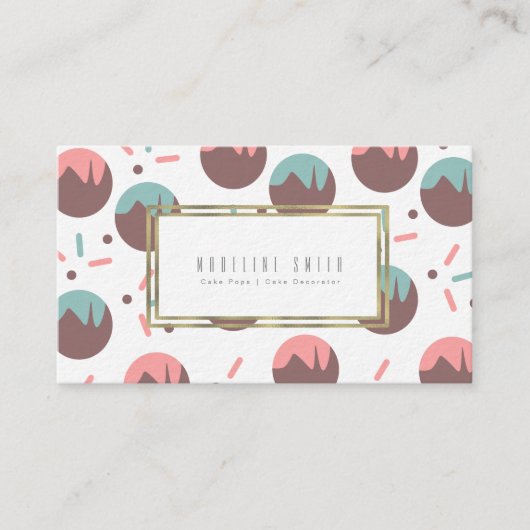 Bakker Cake Pops Cake Decorateur Visitekaartje (Voorkant)