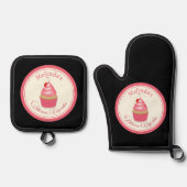 Bakker Cupcakes Ovenwant & Pannenlap Set (Voorkant)