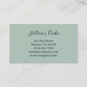  bakker gebak chef bakkerij cake cupcake visitekaartje (Achterkant)
