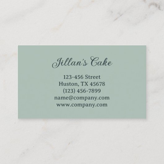  bakker gebak chef bakkerij cake cupcake visitekaartje (Achterkant)