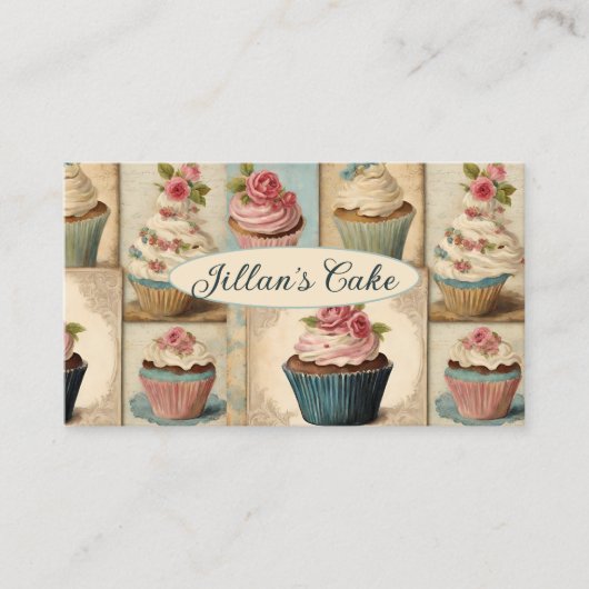  bakker gebak chef bakkerij cake cupcake visitekaartje (Voorkant)
