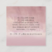 Bakker gebak Chef Bakkers Gereedschap Stoffig Roze Vierkante Visitekaartje (Achterkant)